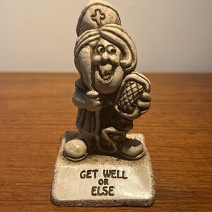 ARRCO/SAXON VINTAGE - RARE FIGURINE “ Get Well Or Else ”  - CANADIAN Made